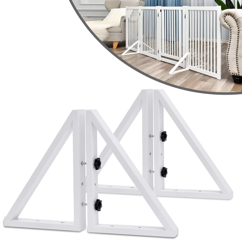 Photo 1 of 
Roll over image to zoom in







VIDEO
WELLAND Triangle Support Feet Set of 2 for 360 Degree Configurable Gate Collection, Solid Pine Wood, Easy to Install, 2 Pairs of Safety Fence Feet for Freestanding Pet Gates, White (Only Feet)