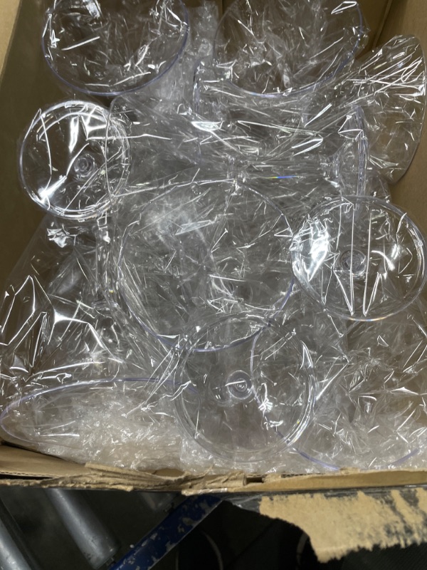 Photo 1 of 20 Pcs 10 oz Unbreakable Martini Glasses Set Disposable Plastic Martini Glasses Clear Stemmed Cocktail Cups Drinkware for Mousse Home Bar Restaurant Wedding Gift Festival Party Supplies