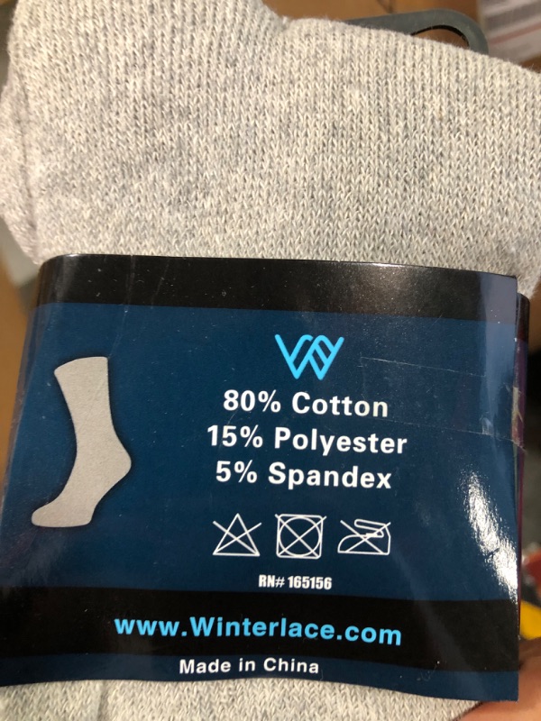 Photo 1 of 9 Pairs Cotton Crew Socks Mens Womens Moisture Wicking Casual Sports Athletic Bulk Pack
