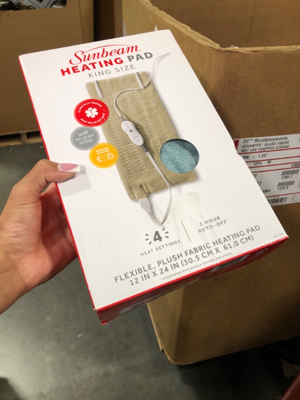 Photo 1 of Sunbeam Premium Machine Washable Integrated HEATING Pad with Compact Storage - King Size