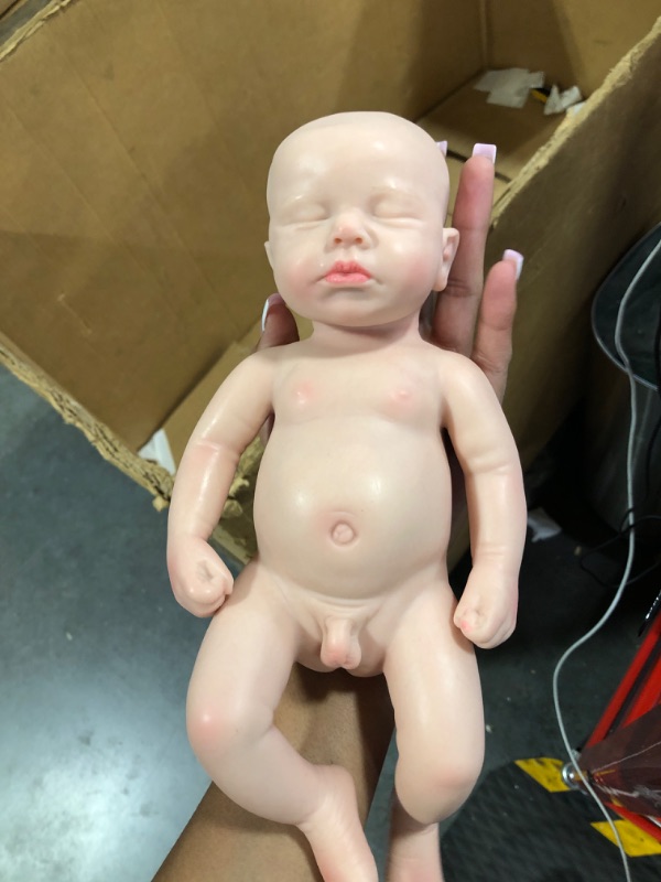 Photo 1 of BABESIDE Reborn Baby Dolls Silicone Full Body 13 Inches Solid Platinum Silicone Baby Doll Sleeping Premiee Boy Realistic-Newborn Baby Dolls for Kids Aubrey-12IN