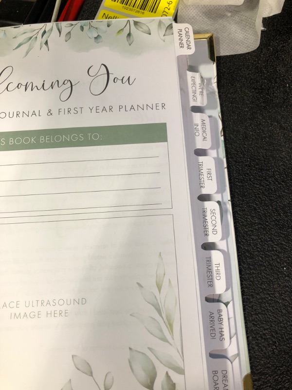 Photo 3 of Beautiful Pregnancy Journal and Memory Book with Stickers and Keepsake Pocket - Lovely Gift for First Time Moms - The Perfect Planner to Track Your Little Ones Life-Changing Journey