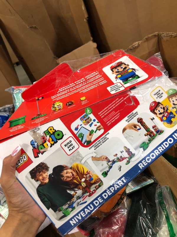 Photo 2 of LEGO Super Mario Adventures with Mario Starter Course 71360 Building Toy Set for Kids, Boys, and Girls Ages 6+ (231 Pieces) ****USED**** MISSING MARIO***** 