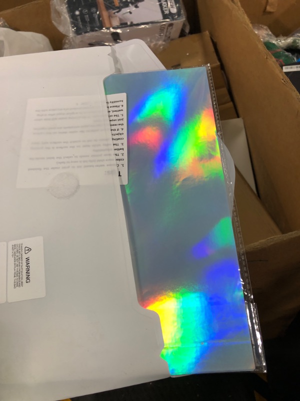 Photo 1 of QiXin 22 Sheets Holographic Sticker Paper 8.5 x11 inch for Inkjet Printer & Laser Printer US letter size Holographic Printable Vinyl Rainbow Sticker Printer Paper Adhesive Waterproof Vinyl 22 Sheets Holographic Paper