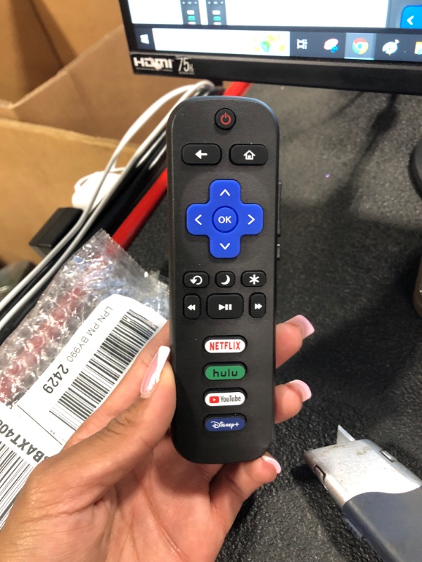 Photo 2 of (Pack of 2) Replacement Remote Control Only for Roku TV, Compatible for TCL Roku/Hisense Roku/Onn Roku/Philips Roku Smart TVs(Not for Stick and Box)
