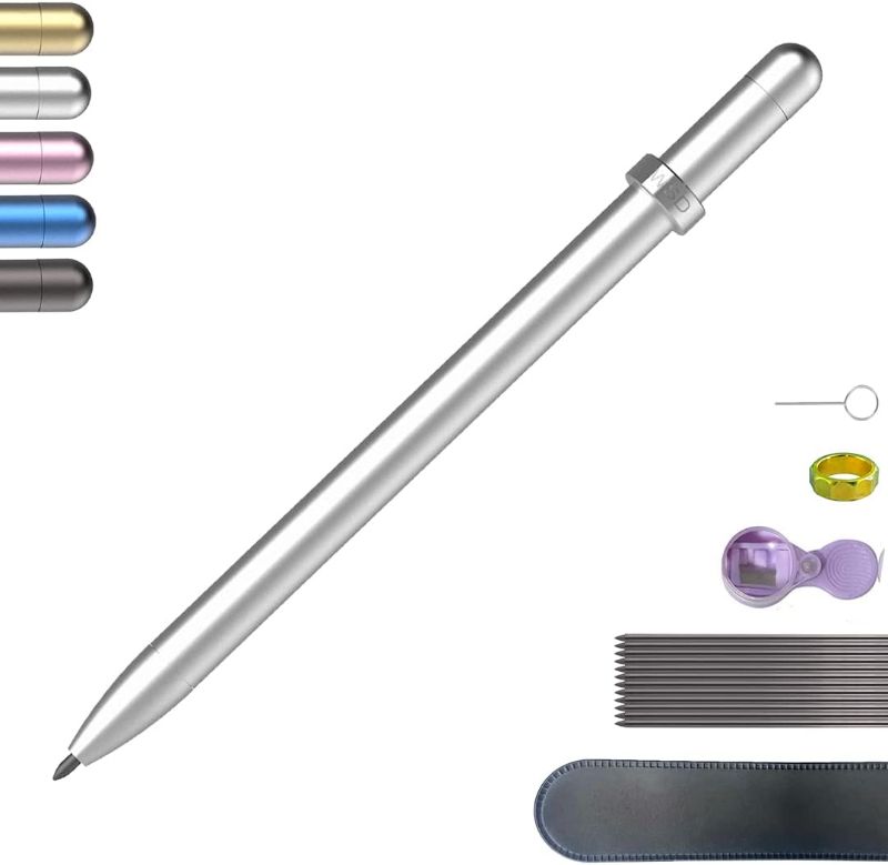 Photo 1 of WSD Mechanical Pencil ,Drawing Pencils, Sketch Pencils, Magnetic Control Pencil, Pencil Refills Diameter2.0mm, 2B Silver
