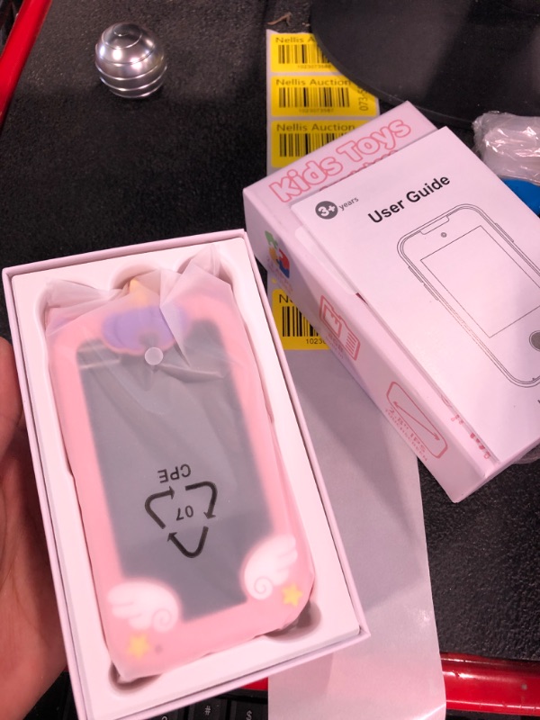 Photo 1 of Kids Toy Smartphone, Gifts and Toys for Girls Boys Ages 3-8 Years Old, Fake Play Toy Phone with Music Player Dual Camera Puzzle Games 8GB SD Card Touchscreen, Birthday, Kids Trip Activities Pink