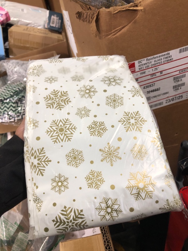 Photo 3 of Inspired Mailers - Holiday Poly Mailers 6x9-100 Pack - Winter Snowflakes (Gold/White) - Small Shipping Bags 6x9 - Polymailers 6x9 - Small Package Bags - 6x9 Mailing Bags