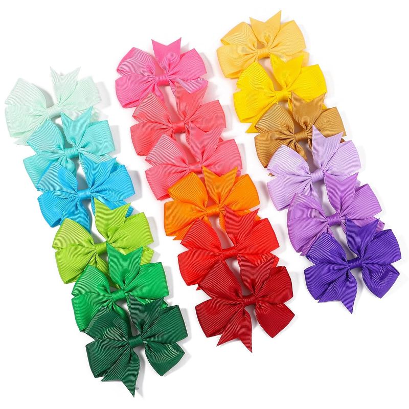 Photo 1 of 40PCS 3 Inch Hair Bows for Girls Grosgrain Ribbon Toddler Accessories with Alligator Clip Bow Baby Kids Teens
