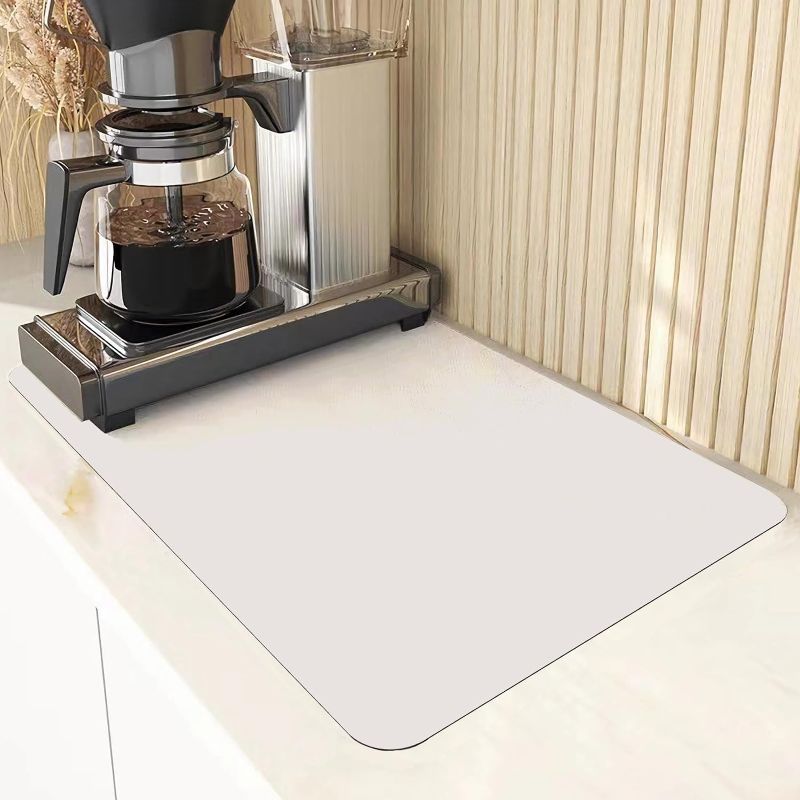 Photo 1 of 2 Pack Silicone Mats for Kitchen Counter, Treerit Non-slip Waterproof Large Countertop Protector Mat, Heat Resistant Mat, Silicone Craft Mat, Silicone Placemat, 23.62 x 15.75 Inches, Gray+Translucent