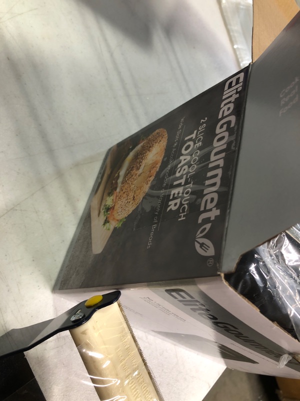 Photo 1 of Elite Cuisine ECT1027B Cool Touch Toaster with 6 Temperature Settings & Extra Wide 1.25" Slots for Bagels, Waffles, Specialty Breads, Puff Pastry, Snacks, ETL Certified, 2 Slices, Black 2 Slice Black