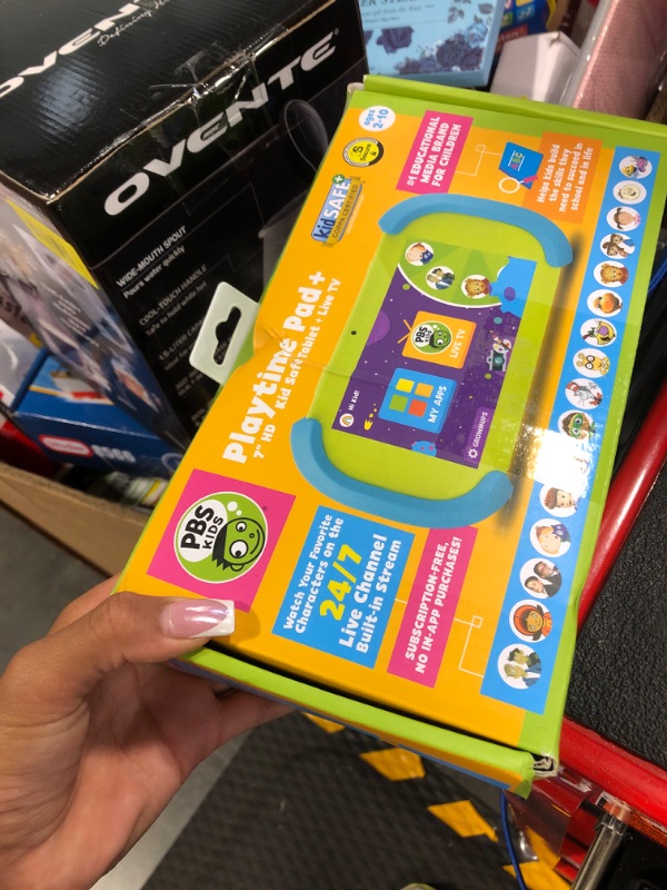 Photo 1 of Ematic PBS Kids Playtime Pad+ 7" HD Kid-Safe Android Tablet + Live TV (PBSKD7200) - 2nd Generation in Green and Blue
