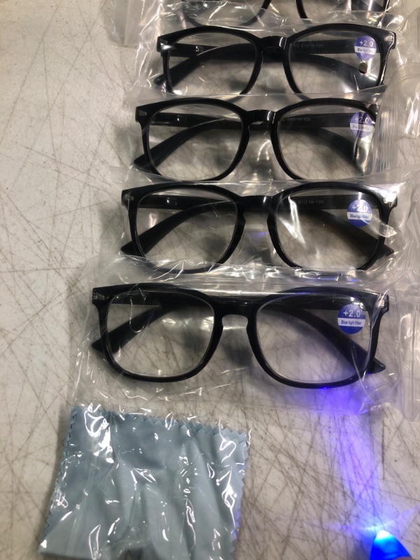 Photo 2 of CCVOO 5 Pack Reading Glasses Blue Light Blocking Women/Men, Anti UV Ray/Glare Readers Fashion Eyeglasses with Spring Hinge