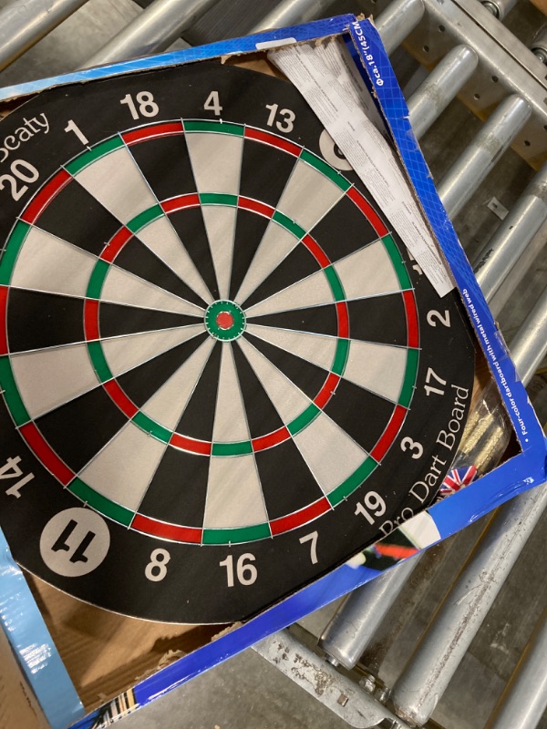 Photo 3 of HoveBeaty Dart Board, Dart Game Set with 6 Metal Darts and Double-Sided Flocking Dartboard (18 Inches)