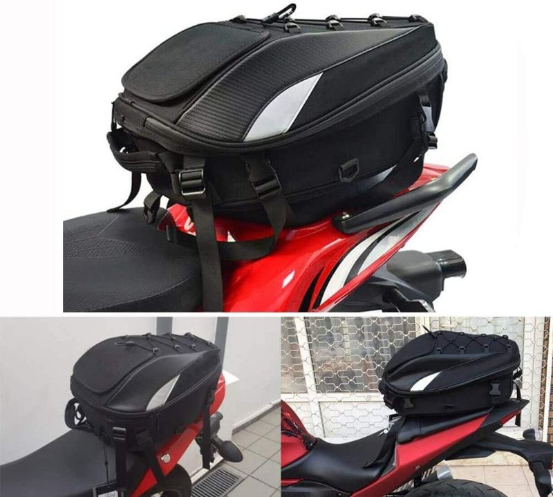 Photo 1 of Motorcycle Seat/ Tail Bag - Dual Use Backpack Waterproof Motorbike Helmet Storage Bags For Luggage Motorcycle Dirt Bike Accessories