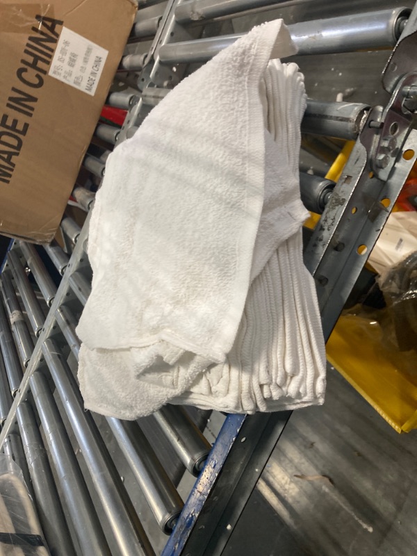 Photo 3 of  Cotton Washcloths White, 40 Pack, Size: 12”x12”