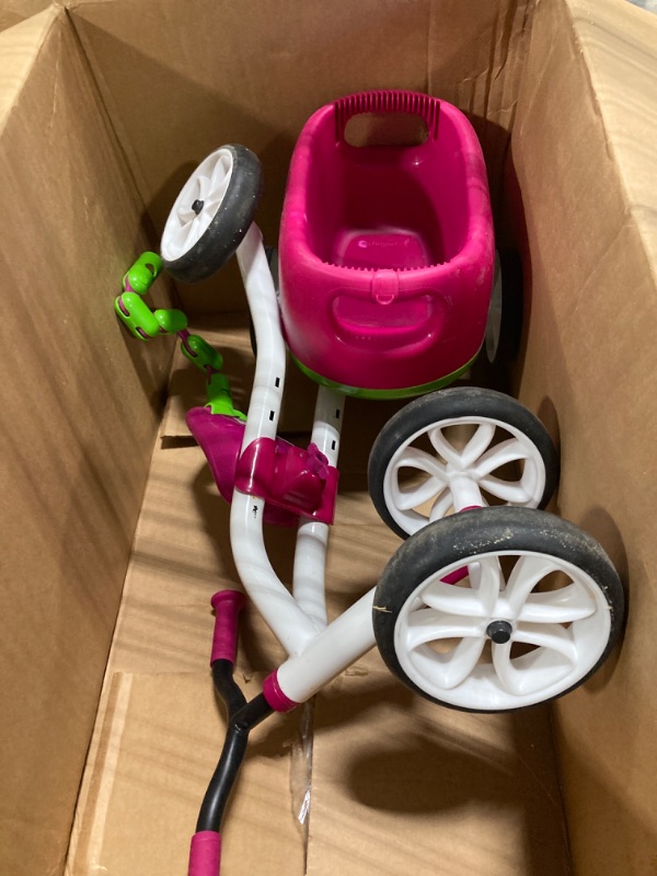 Photo 3 of ***FOR PARTS ONLY - ALL SALES ARE FINAL***
Chillafish 4-Wheeler Ride-On for Ages 1-3 with Trailer, 3 Seat Positions, Storage, Silent Wheels - Pink