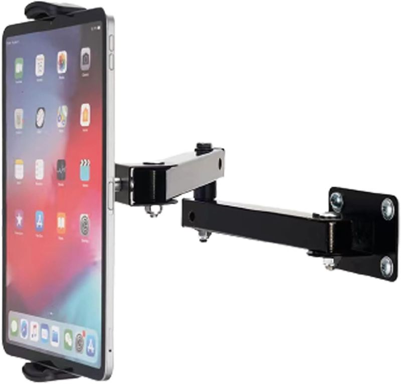 Photo 1 of GSRUAN Adjustable Folding Tablet Wall Mount for 4.7~12.9 inch Multi-Angle Phone Tablet Holder(Black)