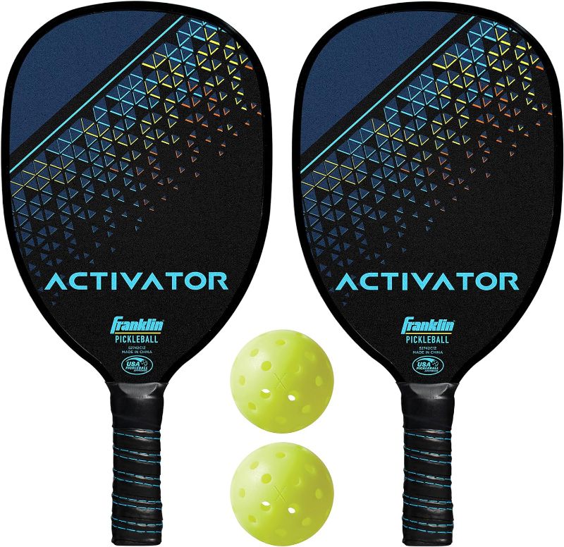 Photo 1 of Franklin Sports Pickleball Paddle and Ball Set - Wooden Pickleball Rackets + Pickleballs - Activator - USA Pickleball (USAPA) Approved