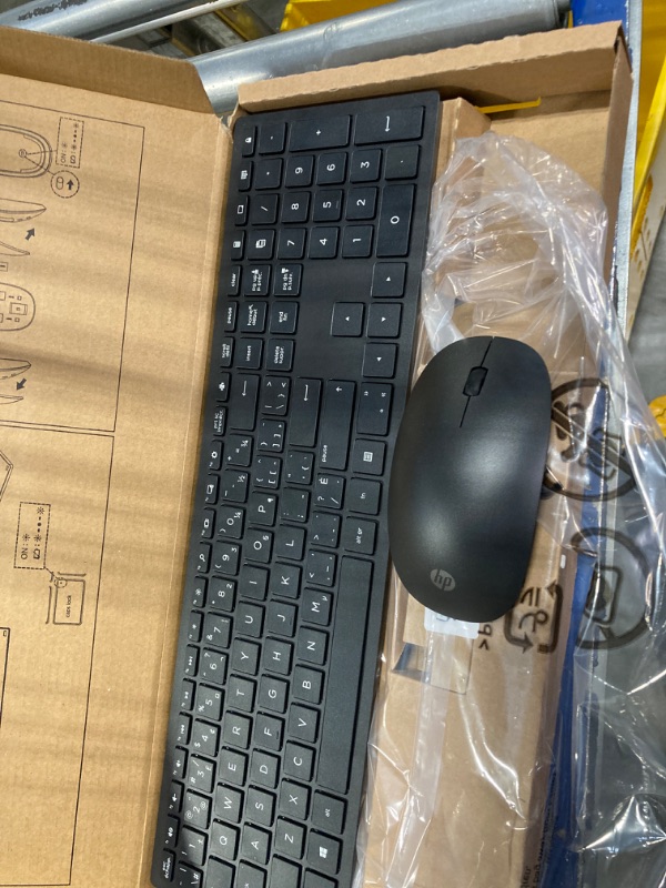 Photo 1 of HP 230 Wireless Mouse and Keyboard Combo - 2.4GHz Wireless Connection - Long Battery Life - Durable & Low-Noise Design - Windows & Mac OS - Adjustable 1600 DPI - Numeric Keypad (18H24AA#ABA)