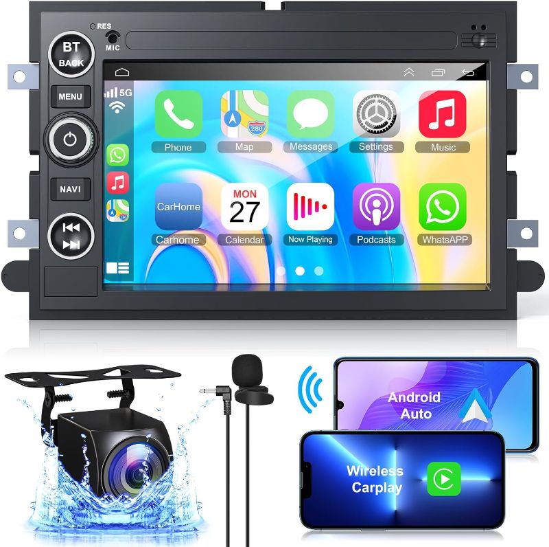 Photo 1 of 2+32G Android 12 Car Stereo for Ford F150/F250/F350 2004-2014, 7 Inch IPS Touch Screen Car Radio with Wireless Carplay&Android Auto,GPS, WiFi, Bluetooth,FM, Support OBD2/DVR/DPS