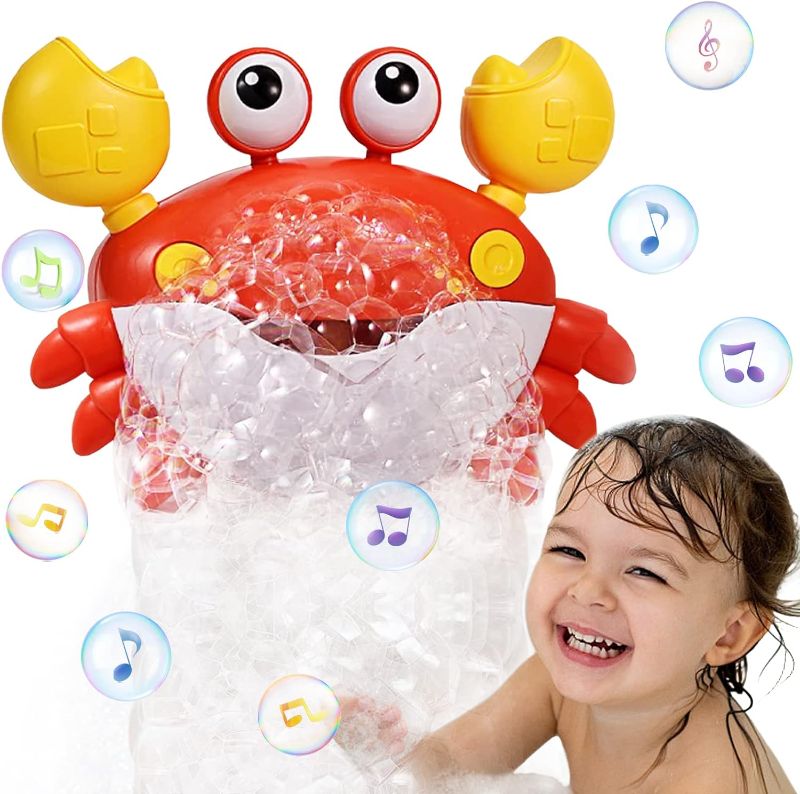 Photo 1 of Crab Bath Toys for Toddlers 1-3 2-4 Bathtub Bubble Maker with Music Automatic Kids Bathtub Bubble Machine Baby Bath Toys for Infants 6-12 12-18 Months Birthday Gifts for 1 2 3 Year Old Boys Girls