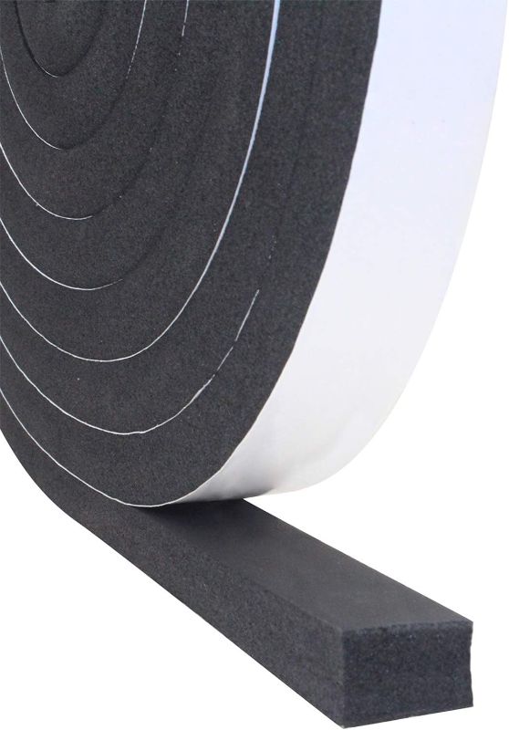 Photo 1 of Foam Insulation Tape, Weather Stripping Door Seal Strip for Doors and Windows,Sliding Door,Sound Proof Soundproofing Door Seal,Weatherstrip,Air Conditioning Seal Strip (1In x 3/4In x 16.5Ft)