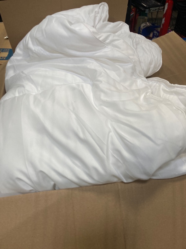 Photo 1 of  Duvet Cover Queen,Washed Microfiber Duvet Cover Set,Solid Color - Soft and Breathable with Zipper Closure & Corner Ties (White,  White