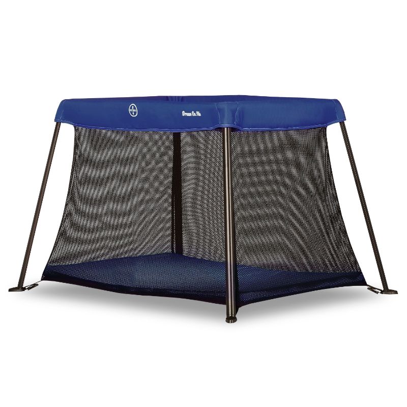 Photo 1 of Dream on Me Travel Light Playard in Blue Lightweight Portable and Easy to Carry Baby Playard Indoor and Outdoor - with a Soft and Comfortable Mattr
