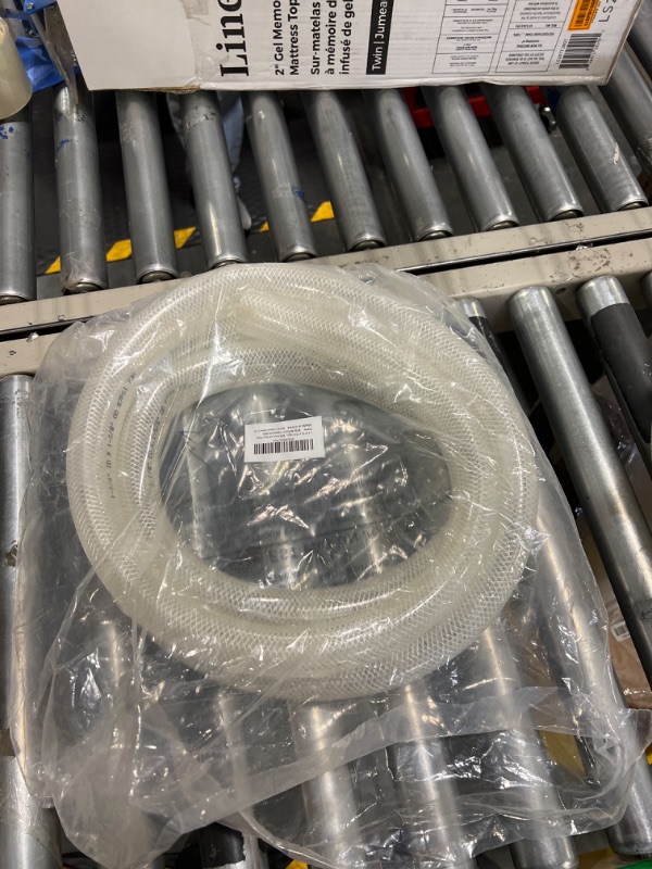 Photo 2 of 1-1/4" ID x 10 Ft High Pressure Braided Clear PVC Vinyl Tubing Flexible Vinyl Tube, Heavy Duty Reinforced Vinyl Hose Tubing, BPA Free and Non Toxic 1-1/4" I.D. 10 Feet