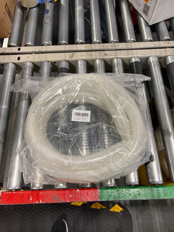 Photo 2 of 1-1/4" ID x 10 Ft High Pressure Braided Clear PVC Vinyl Tubing Flexible Vinyl Tube, Heavy Duty Reinforced Vinyl Hose Tubing, BPA Free and Non Toxic 1-1/4" I.D. 10 Feet