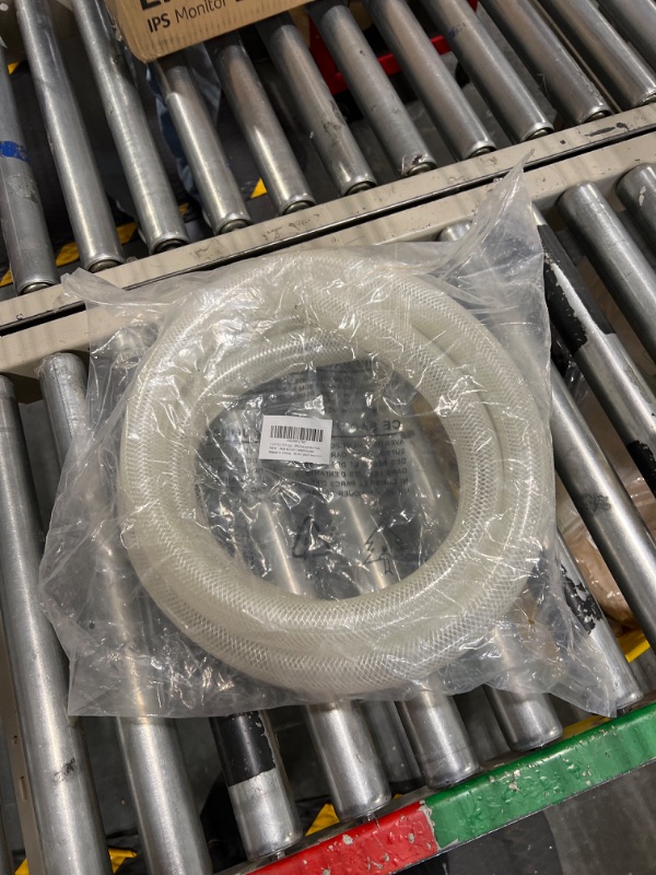 Photo 2 of 1-1/4" ID x 10 Ft High Pressure Braided Clear PVC Vinyl Tubing Flexible Vinyl Tube, Heavy Duty Reinforced Vinyl Hose Tubing, BPA Free and Non Toxic 1-1/4" I.D. 10 Feet