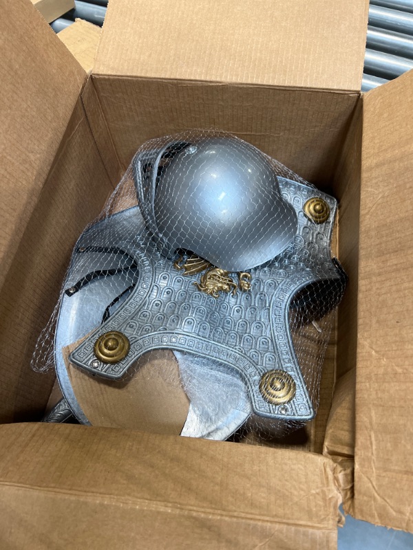 Photo 1 of Boy Toys Boy Toddler Toys Boy Toddler Toys Medieval Warrior Steel steel helmet medieval medieval armor costume kids armor set Gothic Knight Metal Boys Costumes Boys Costumes Kids Toys