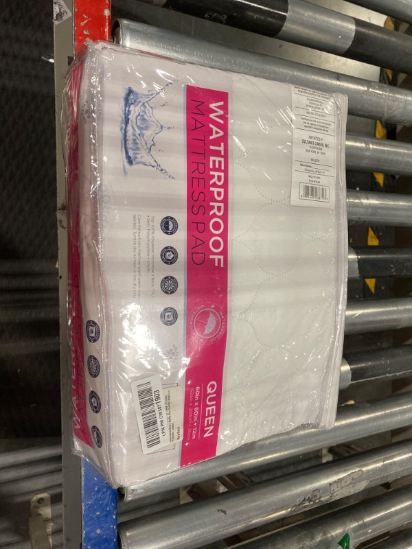 Photo 1 of  Queen Mattress Protector Waterproof, 100% Waterproof Quilted Fitted Mattress Pad, Noiseless Hollow Cotton Mattress Cover, fits up to 21" Deep, Dust 