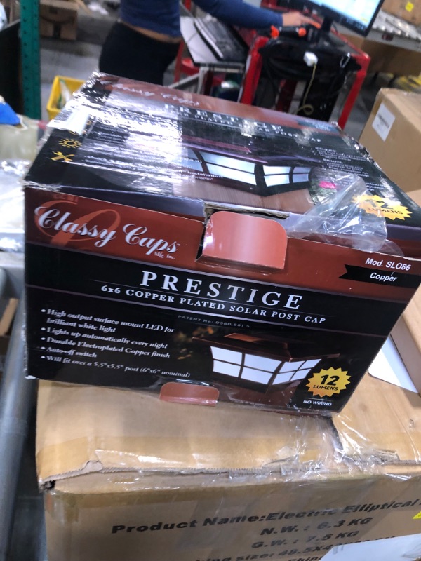 Photo 1 of Classy Caps 6X6 Copper Plated Prestige Solar Post Cap -