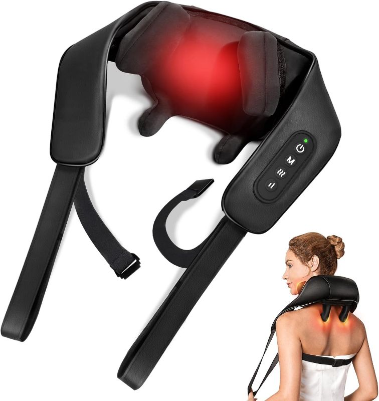 Photo 1 of *** NOT FUNCTIONAL**** SELLING AS PARTS****Neck Massager for Neck Pain Relief, 4D Deep Kneading Massagers with 6 Massage Nodes, Cordless Shiatsu Neck and Shoulder Massage Pillow with Heat for Neck, Traps, Back & Leg, Gifts for Women Men
