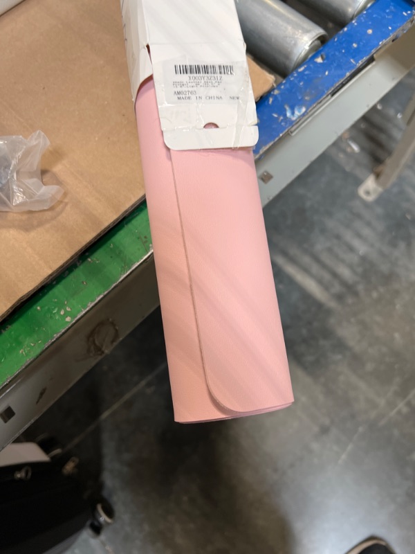 Photo 1 of YSAGi Leather Desk Pad Protector, Office Desk Mat, Large Mouse Pad, Non-Slip PU Leather Desk Blotter, Laptop Desk Pad, Waterproof Desk Writing Pad for Office and Home (23.6" x 13.8", Light Pink) 23.6" x 13.8" Light Pink