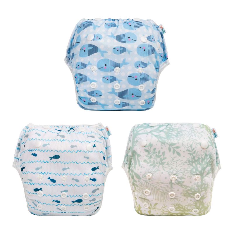 Photo 1 of ALVABABY Swim Diapers 3pcs Reusable & Adjustable Baby Shower Gifts 0-2 Years Baby Boy Girl 3SWY02
