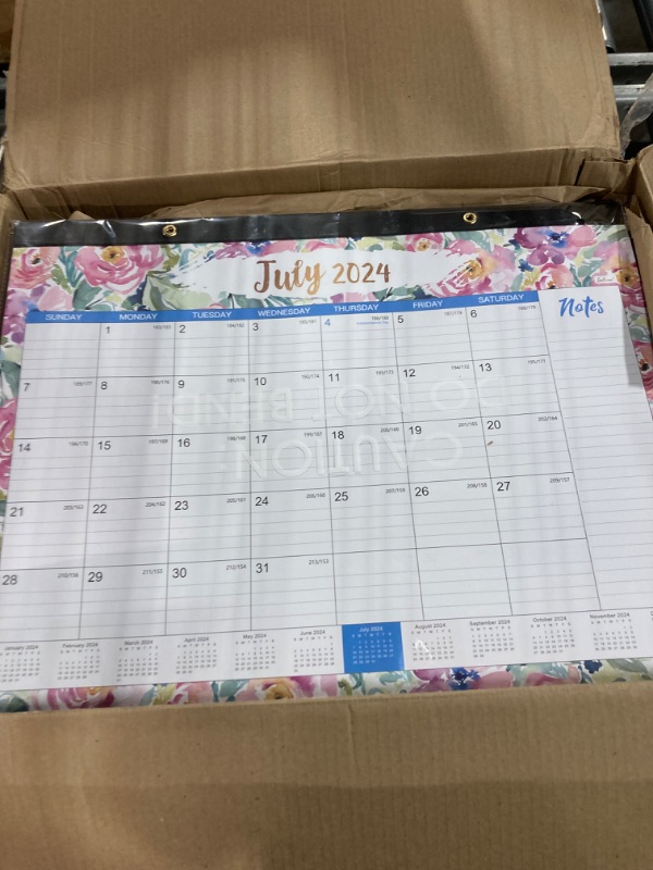 Photo 3 of 2024-2025 Desk Calendar - Jul 2024 - Dec 2025, 18 Months Large Monthly Desk Calendar, 22" x 17", Desk Pad, Large Ruled Blocks, To-do List & Notes, Best Desk/Wall Calendar for Planning and Organizing
