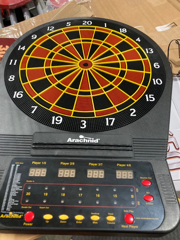 Photo 3 of Arachnid Cricket Pro 650 Tournament-Quality Electronic Dartboard with Micro-Thin Segment Dividers for Dramatically Reduced Bounce-Outs and NylonTough Segments for Improved Durability and Playability
