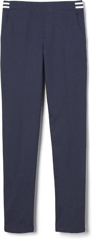 Photo 1 of French Toast Girls Pull On Skinny Fit Stretch Pants with Elastic Waist and Pockets, School Uniform for Kids 10-11 Plus Navy