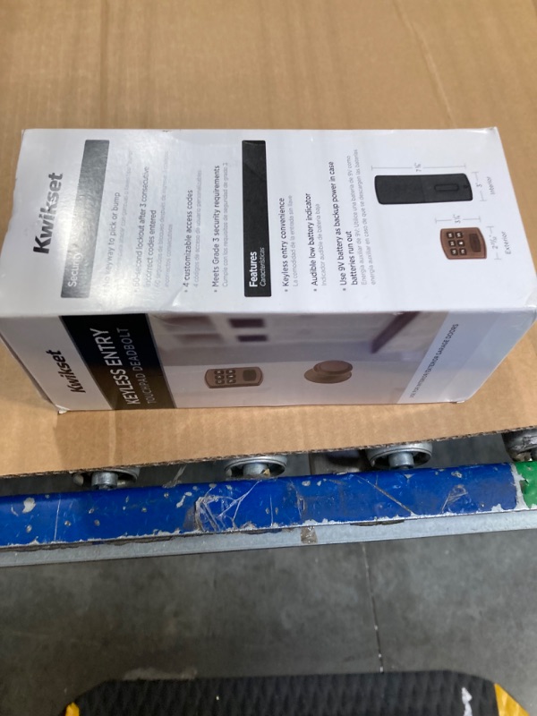 Photo 1 of Kwikset 905 Keyless Entry Deadbolt Electronic Door Lock, 6 Button Keypad, Ideal for Garage or Side Door, No Key, Venetian Bronze