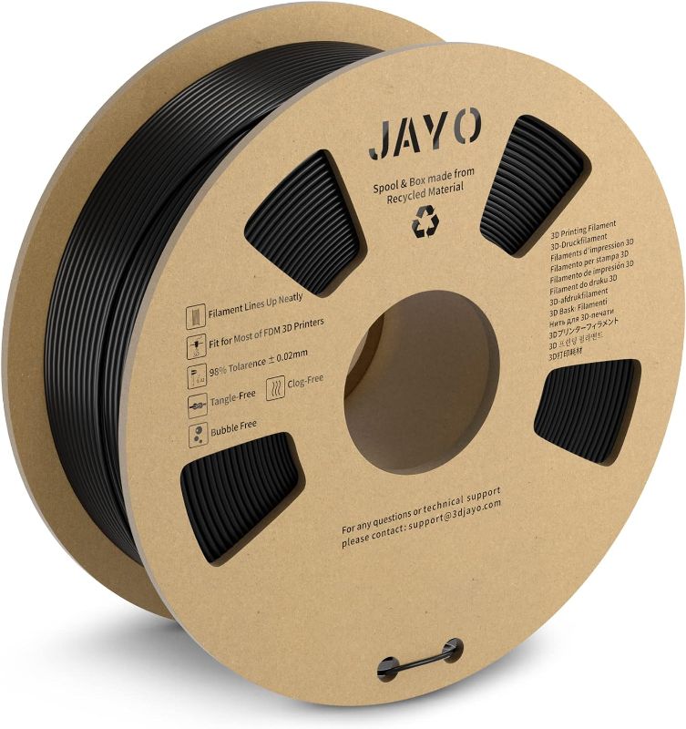 Photo 1 of JAYO PLA+ Filament1.75mm, 3D Printer Filament, 1.1KG 2 Spool, Dimensional Accuracy +/- 0.02 mm, 3D Printing Filament 1.1kg grey