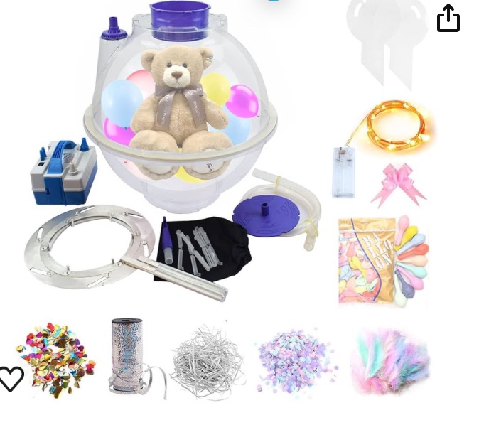 Photo 1 of ****ONLY BALLON MACHINE MISSING THE OTHER ITEMS*****Balloon Stuffing Machine,New 16.9'' Balloon Stuffer to Wrap Gift Balloon Filling Kit with 9 Accesorios Used for Wedding Christmas Birthday Party Decoration (Balloon Stuffer With Pump & Flaring Pliers)