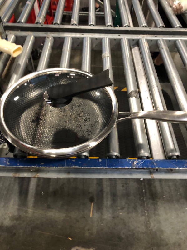 Photo 1 of MICHELANGELO Wok Pan with Lid, Stainless Steel Wok 12 Inch, Woks & Stir-fry Pans with Honeycomb Coating, Nonstick Wok with Lid, Induction Wok Set with Spider Strainer and Steaming Rack 12"