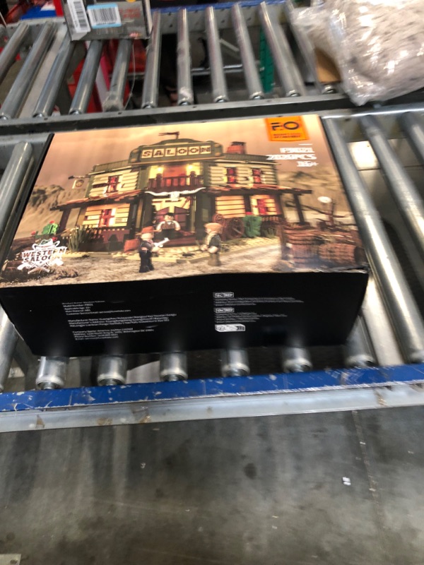 Photo 2 of **SELLING FOR PARTS** FUNWHOLE Western-Saloon Lighting Building-Bricks Set - The Old West Saloon LED Light Construction Building Model Set 2026 Pcs for Adults and Teen