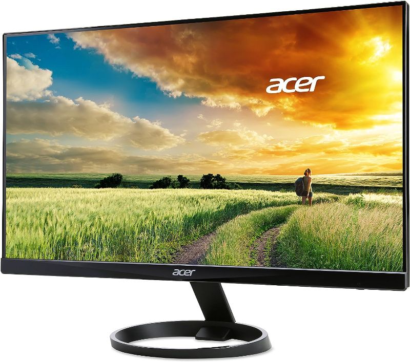 Photo 1 of Acer 23.8” Full HD 1920 x 1080 IPS Zero Frame Home Office Computer Monitor - 178° Wide View Angle - 16.7M - NTSC 72% Color Gamut - Low Blue Light - Tilt Compatible - VGA HDMI DVI R240HY bidx
