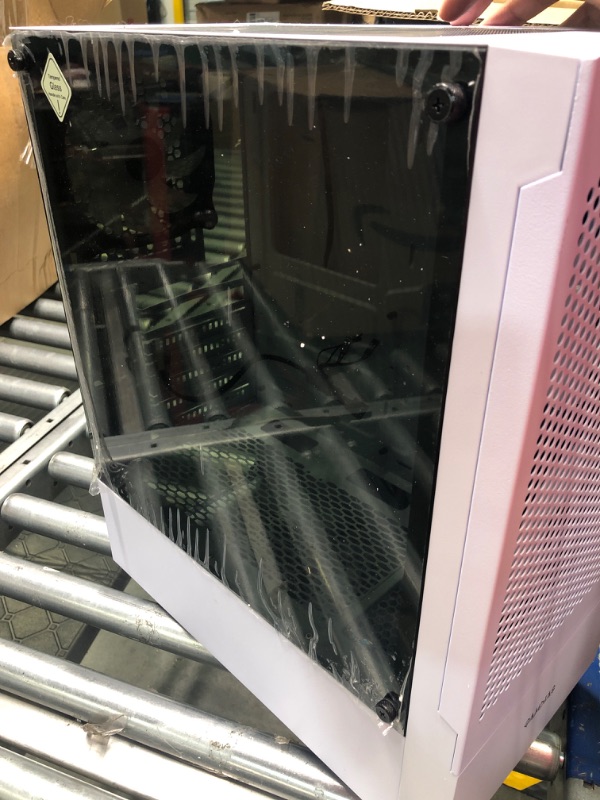 Photo 1 of GAMDIAS White RGB Gaming ATX Mid Tower Computer PC Case with Side Tempered Glass and Excellent Airflow Design & 3 Built-in 120mm ARGB Fans