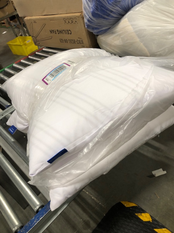 Photo 1 of 22 x 22 Throw Pillow Inserts Outdoor Pillow Insert Waterproof for Couch - Set of 2 Large Lumbar Pillows for Bed Square Couch Pillows White Sofa Decorative Pillow Indoor
