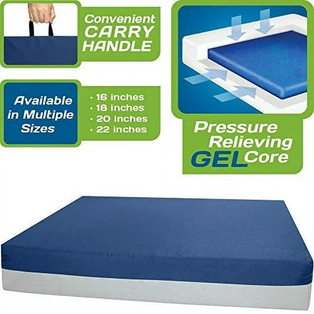 Photo 1 of Kolbs Gel Extreme | Wheelchair Cushion Gel Seat Cushion | 3 Inch Thick (18" x 16" x 3")
